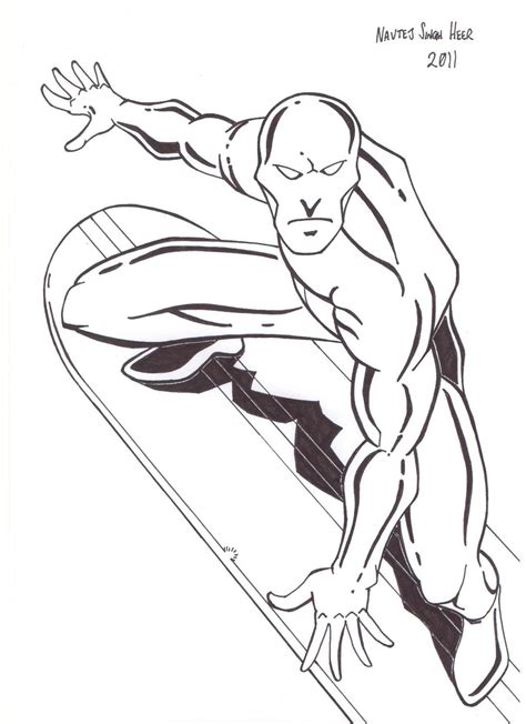 Silver Surfer Inks By Hellbat On Deviantart