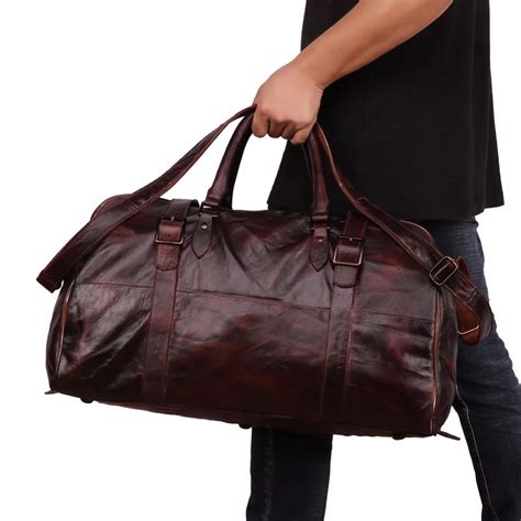 Premium Genuine Leather Travel Bag For Men Leatherya