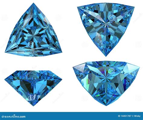 Triangle Shape Blue Diamond Isolated Stock Illustration Image 14451787