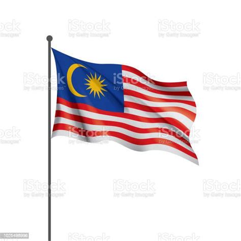 馬來西亞旗子 向量例證在白色背景向量圖形及更多亞洲圖片 亞洲 愛國 插圖 Istock