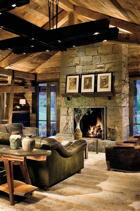 17 Likable And Cozy Rustic Living Room Designs With Fireplace