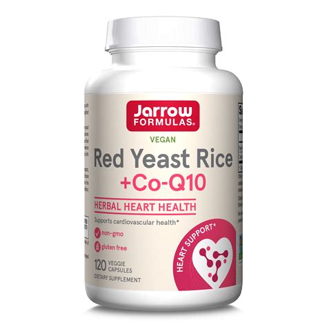 Jarrow Formulas Red Yeast Rice Includes 100 Mg Co Q10 Per Serving