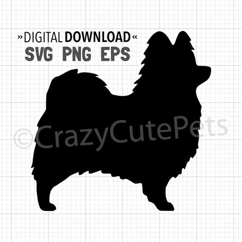 Papillon Silhouette Digital Download Svg Png Eps Files Dog Etsy