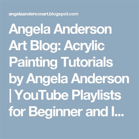 Angela Anderson Art Blog Acrylic Painting Tutorials By Angela Anderson