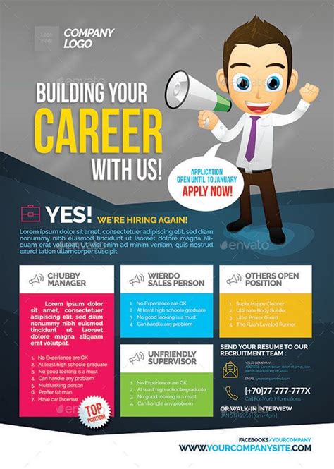 These top 10 job ads really stand out and make the right candidates want to apply. Job Vacancy Flyer | Mobile banner, Creative jobs, Banner ads