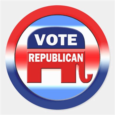 Vote Republican Classic Round Sticker