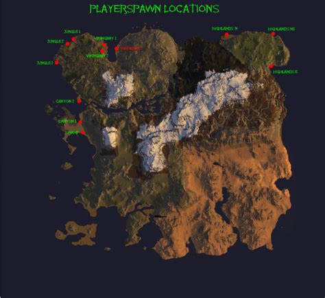 Ark Ragnarok Dino Spawn Map