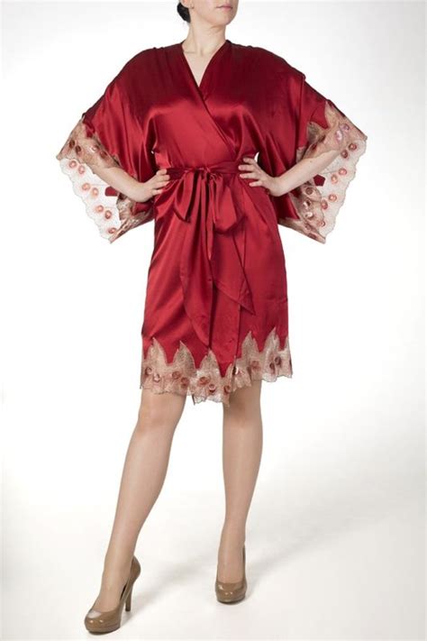 Juliette Red Silk Robe Red Silk Robe Silk Dressing Gown