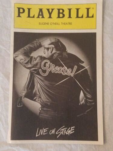 Grease Playbill With Brooke Shields Susan Wood Ricky Paul Goldin Dec