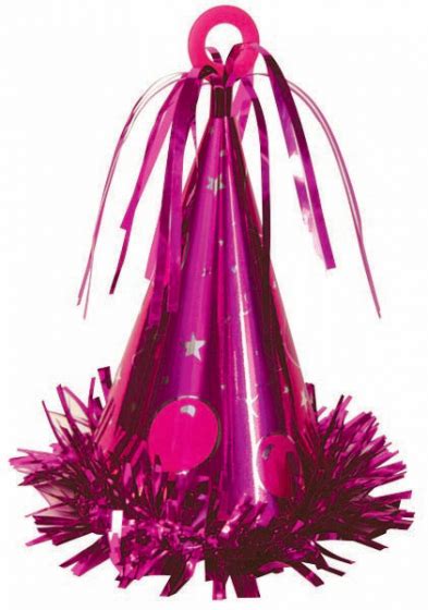 Party Hat Balloon Weight Hot Pink Party Products Australia