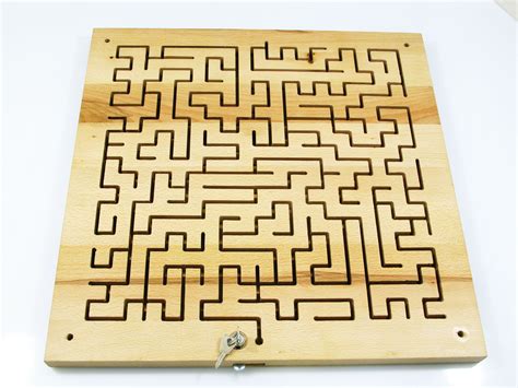 Escape Room Square Maze Wooden Maze Wood Labyrinth Wood Maze Wooden