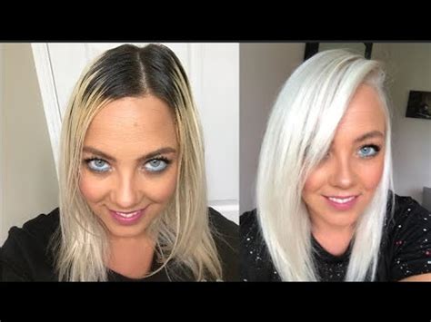 How to turn white hair into black? HOW TO | DIY | ICY WHITE PLATINUM BLONDE | NO DAMAGE ...