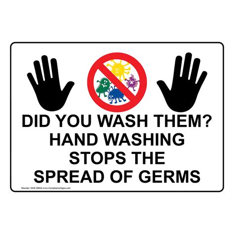 Handwashing Wash Hands Sign Hand Washing Stops The Spread Of Germs