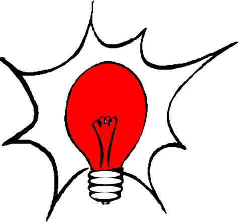 Red Light Bulb Clip Art At Vector Clip Art Online Royalty