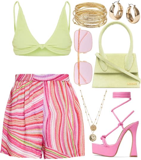 Pink And Green Outfit Shoplook Outfits Fashion Outfits Teen Fashion Outfits