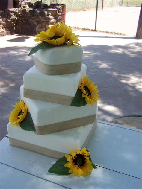 All bridesmaid dresses wedding bouquets wedding cakes wedding decors wedding drinks & foods wedding favors wedding invitations wedding photos wedding songs. Cake-A-Licious: Sunflower & Burlap Wedding Cake