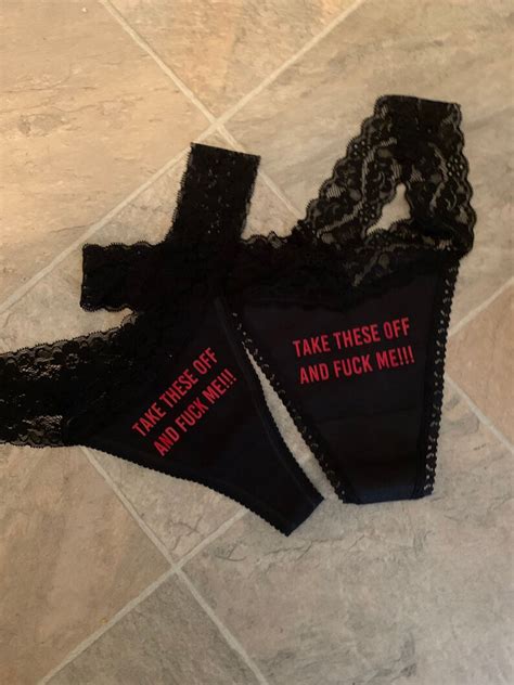 Kinky Panties Slutty Sexy Lace Thongs Bdsm Take These Off And Etsy