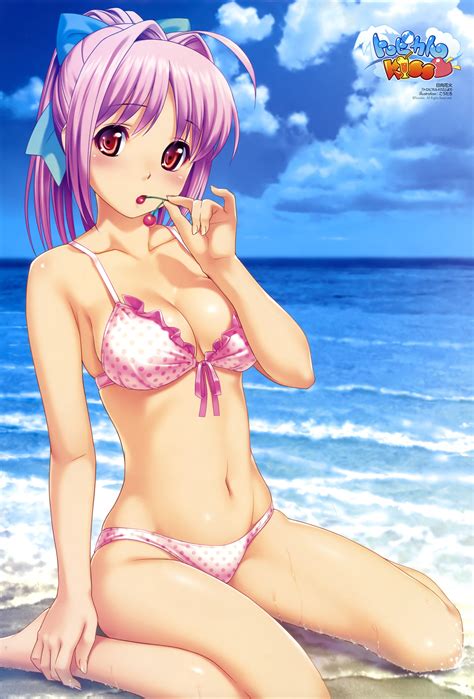 Koutaro Hinata Hanabi Tropical Kiss Absurdres Highres 10s 1girl Barefoot Beach Bikini