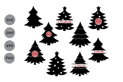 Christmas tree svg, Christmas tree Monogram Svg, christmas tree clipart