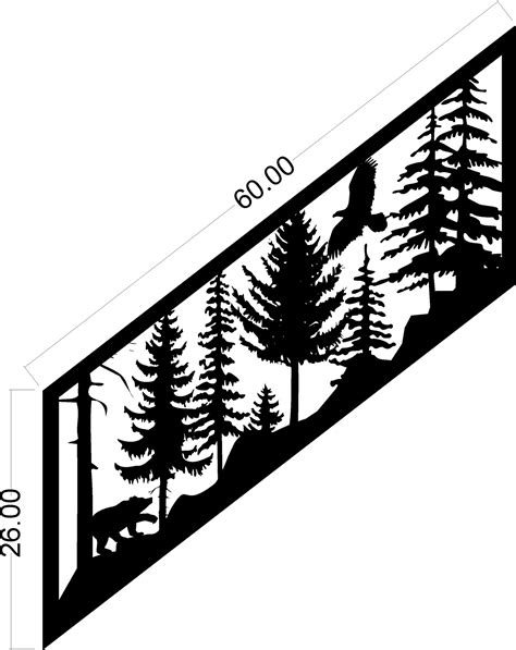 Plasma Art Stair Railing Panel Design Dxf File Download Free Vector