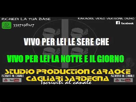 Oro Vivo Per Lei KARAOKE CORI YouTube