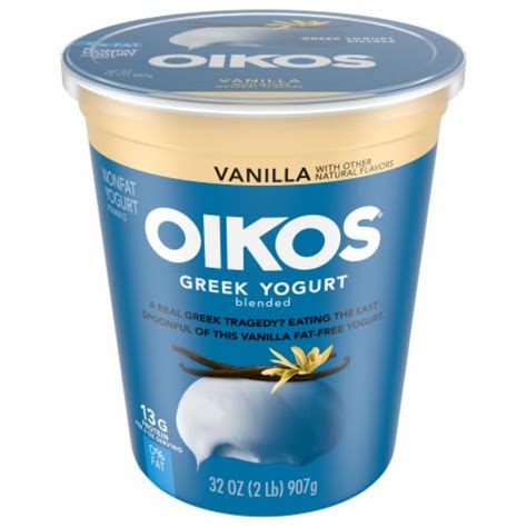 Oikos® Vanilla Greek Yogurt 32 Oz Smith’s Food And Drug