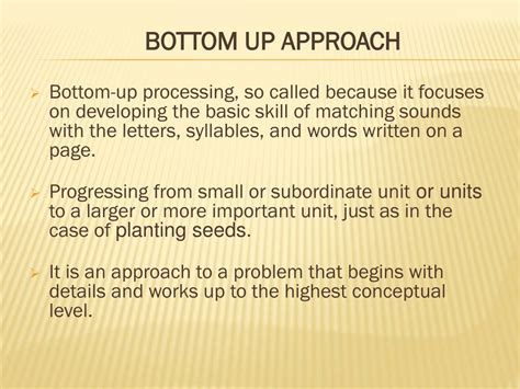 Ppt Top Down And Bottom Up Approach In Teaching Language Skills