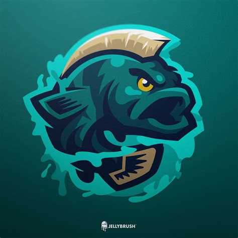 Fish Inspired Mascot Logo Commission For Bad Fish Animal Logo