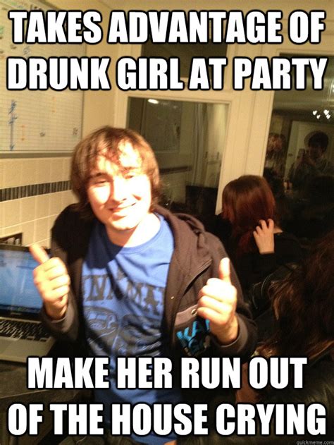 Takes Advantage Of Drunk Girl At Party Make Her Run Out Of The House