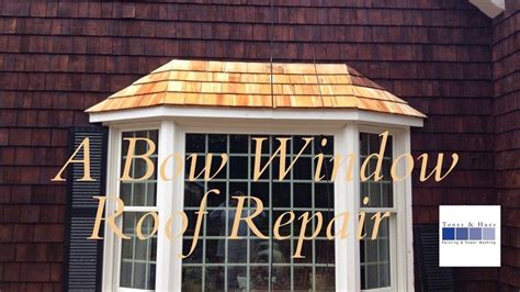 A Bow Window Roof Repairand Staining We Did On A Home Youtube