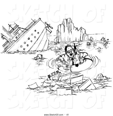 Sinking Ship Drawings Sinking Behance Bocahkwasuus