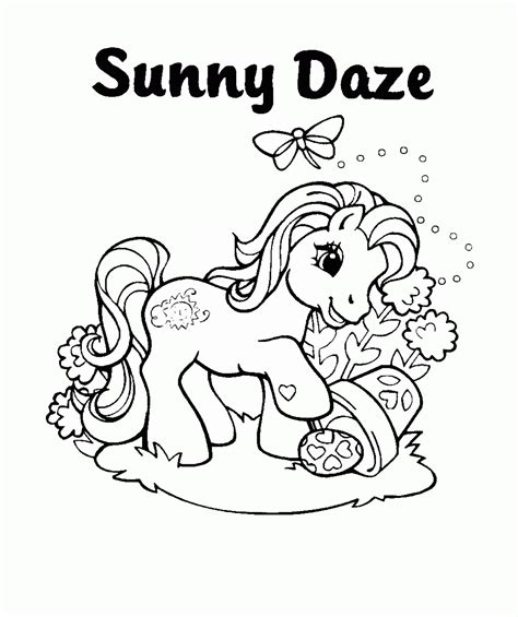 Easter Egg Sunny Daze My Little Pony Coloring Coloring Book Pages