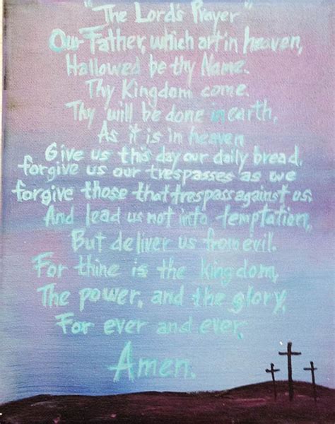 The Lords Prayer Matthew 69 13 Artfinder