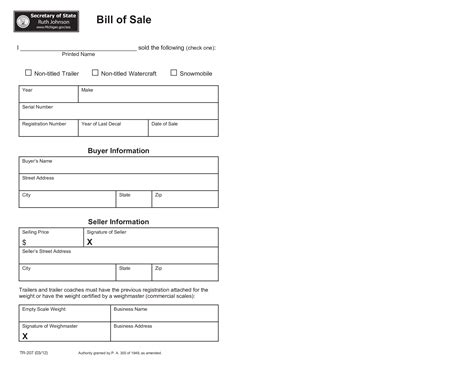 Bill Of Sale Templates At
