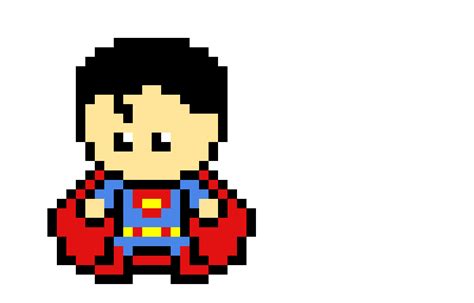 Easy Pixel Art Superman