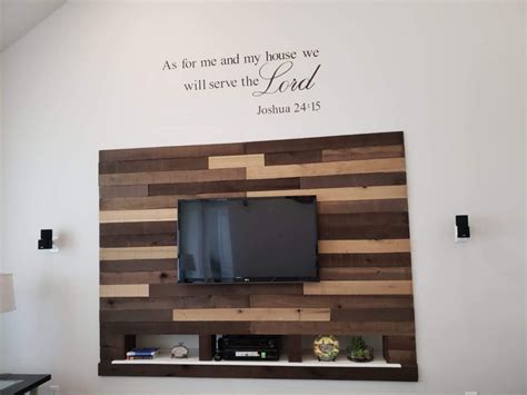 Diy Weathered Wood Tv Wall Project Adorzz