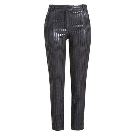 Carven Striped Metallic Pants Liked On Polyvore Featuring Pants Capris