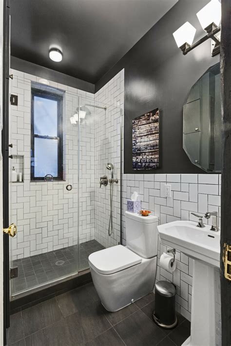 White Subway Tile Bathroom Floor Flooring Ideas