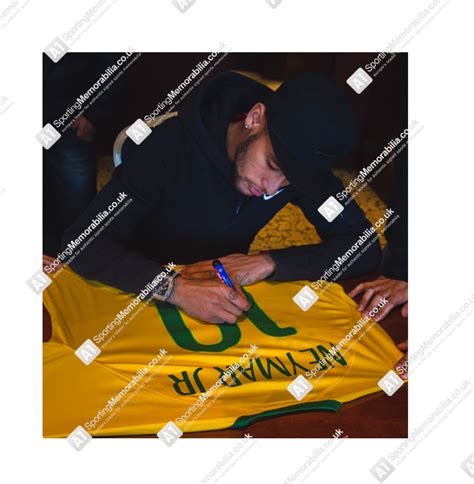 neymar jr signed brazil shirt world cup 2014 autograph jersey ebay