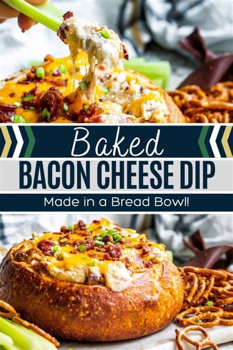 Baked Bacon Cheese Dip In A Bread Bowl Erhardts Eat
