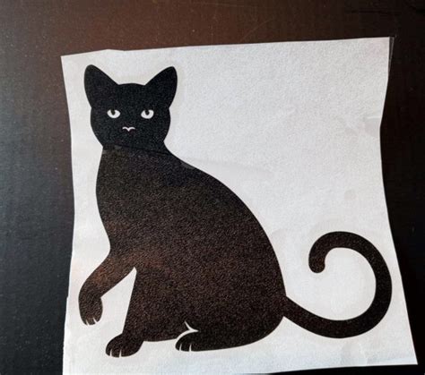 Black Cat Decal Etsy