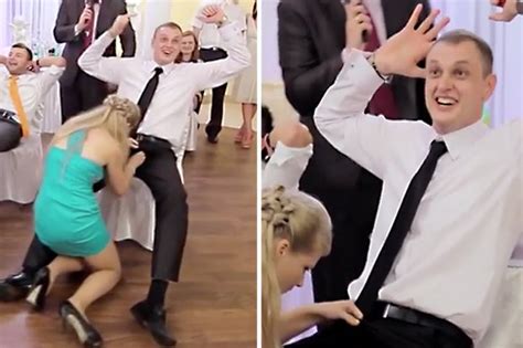 Frisky Woman Grabs Crotch Shocked Guests Erotic Wedding