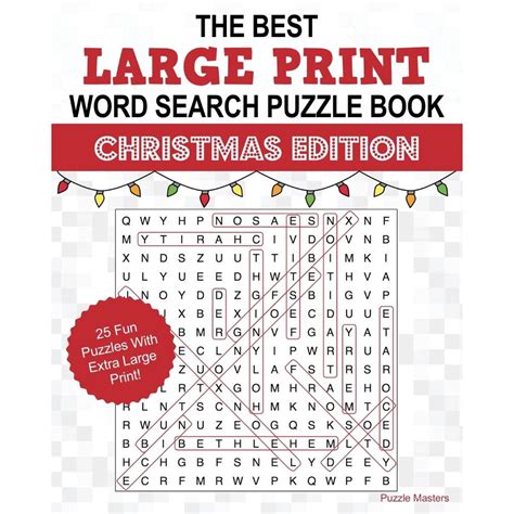 The Best Large Print Christmas Word Search Puzzle Book No Shoptime