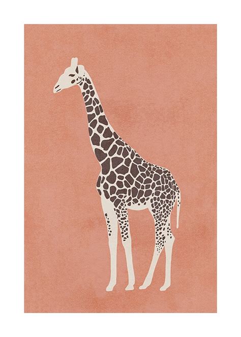 Graphic Giraffe Poster