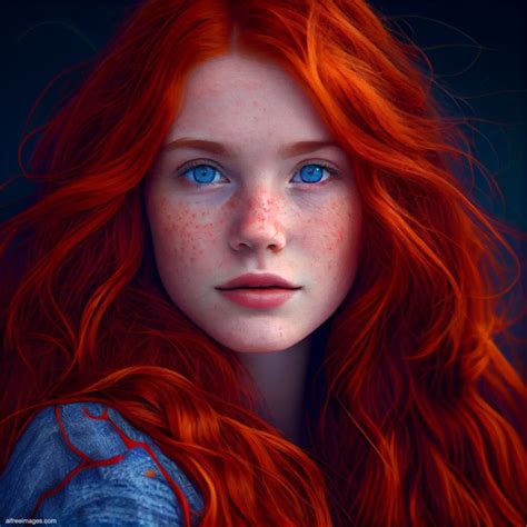 Redhead Girl Generated With Midjourney Ai Ai Generated Free Images And Icons With Some
