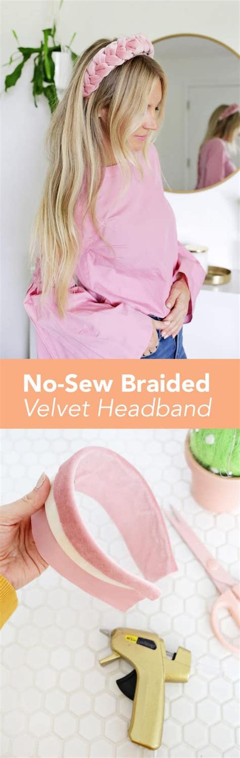 No Sew Braided Velvet Headband Braided Headband Diy Velvet Headband