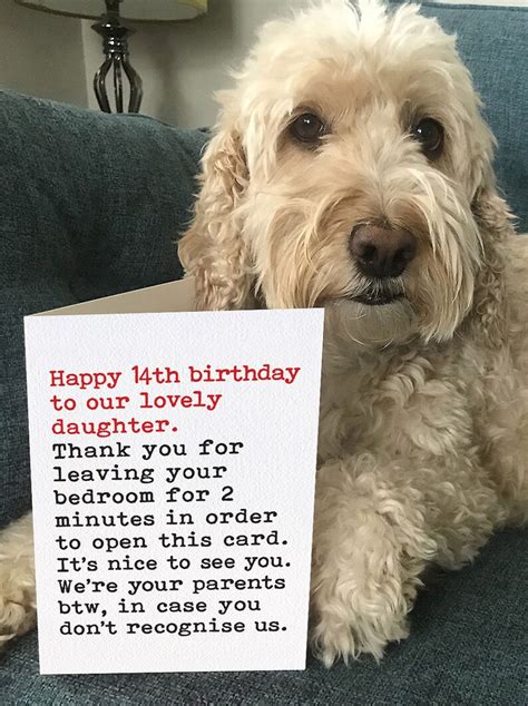 Funny 14th Birthday Card For Daughter Cheeky Daughter Cards Etsy