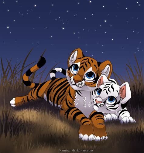 2 Tigers Cute Cartoon Animals Anime Animals Wild Animals Big Cats