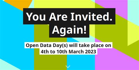 Open Data Days 2023 Will Take Place From 4th To 10th March Open