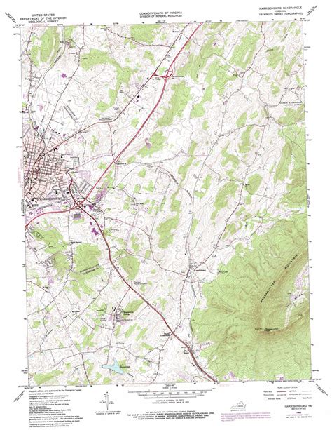 Harrisonburg Topographic Map Va Usgs Topo Quad 38078d7